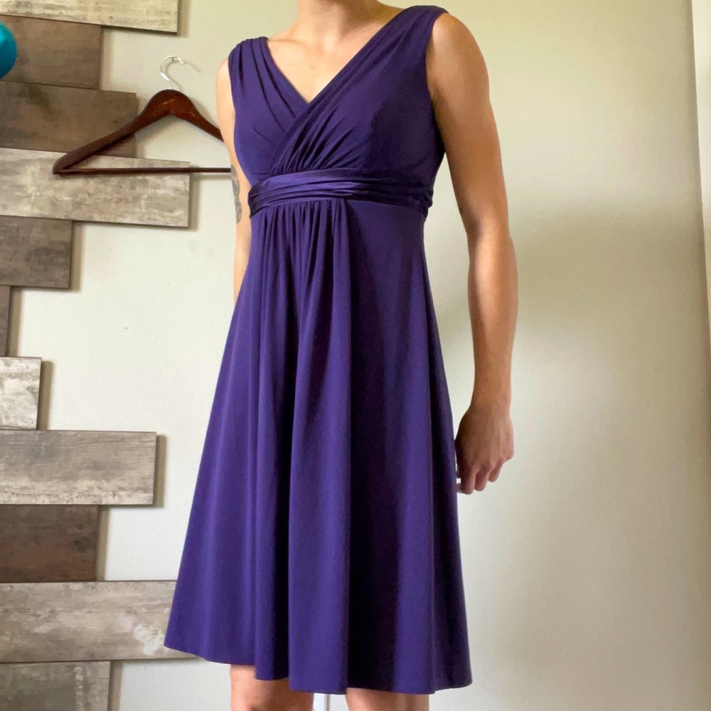 David’s bridal purple bridesmaid dress